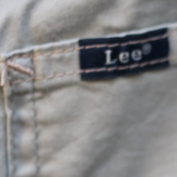 LEE Plus Size Tan Stretch Cotton Blend Back Elastic Waistband Cargo Shorts - Picture 5 of 7